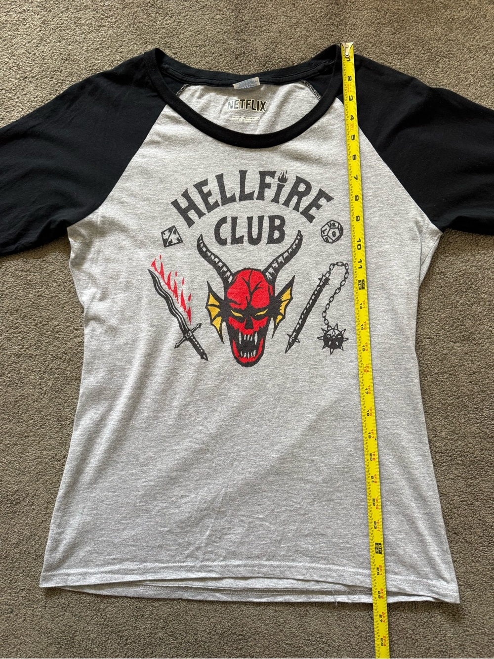 Women’s Hellfire Club Raglan Tee - Picture 9 of 11
